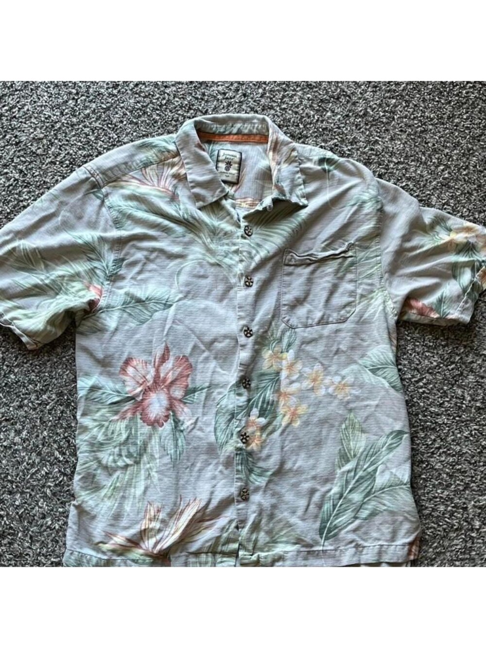 Jamaica Jaxx 100% Silk Tropical Floral Medium Hawaiian Shirt Beach Summer Island